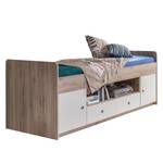 Bed met opbergruimte Lenny II San Remo eikenhouten look/alpinewit