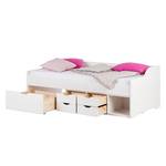 Lit multi-rangements Paulina Pin massif - Blanc verni