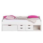 Lit multi-rangements Paulina Pin massif - Blanc verni