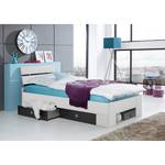 Letto multifunzione Rocco Bianco alpino/Color antracite - 90 x 200cm