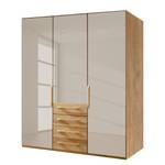 Armoire Torino Chêne partiellement massif - Chêne - Largeur : 150 cm - 3 portes - Sans cadre passepartout - Sans éclairage