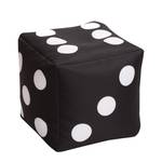 Fußhocker Cube Spielwürfel Webstoff - Schwarz