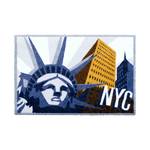 Deurmat NYC Vrijheidsbeeld Grijs - Textiel - 50 x 70 cm