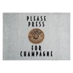 Fußmatte Statement Champagne I Kunstfaser - Grau