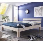 Lit futon Julia tiroir de lit en option Hêtre massif - Blanchi - 180 x 200cm - Pas de tiroir de lit