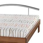 Bed Lennox notenboomhouten look