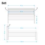 Komfortbett Lissabon Polar Lärche Dekor/Havanna - 180 x 190cm - Kein Bettkasten - Mit Beleuchtung