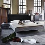 Futonbett Workbase I Silver Plate/Kunstleder Buffalo Schwarz - 140 x 200cm