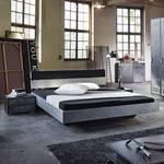 Futonbett Workbase II Silver Plate/Kunstleder Buffalo Schwarz - 140 x 200cm