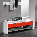 Banc de vestibule June II Blanc brillant / Carmin brillant