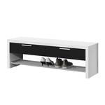 Banc de vestibule June II Blanc brillant / Noir brillant