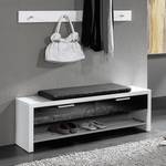 Banc de vestibule June II Blanc brillant / Noir brillant