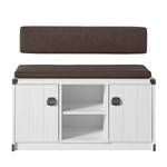 Banc de vestibule Ramsing II Marron / Imitation pin blanc