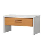 Banc de garderobe Riva Duramen de hêtre partiellement massif - Blanc brillant