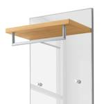 Panneau porte-manteaux Alavere III Blanc / Chêne blanc - Largeur : 42 cm