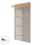 Panneau porte-manteaux Alavere III Taupe / Chêne Bianco - Largeur : 80 cm