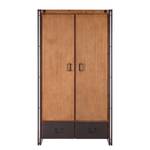 Garderobenschrank Manchester II Akazie teilmassiv - Akazie / Anthrazit - 110 cm (2-türig) - Breite: 110 cm