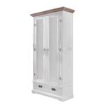 Armoire Springdale I Tilleul partiellement massif - Blanc mat