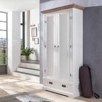 Armoire Springdale I Tilleul partiellement massif - Blanc mat