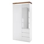 Armoire de vestibule Roble Avec éclairage - Blanc mat / Chêne à nœuds