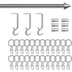 Gardinenstange Kegel II (1-läufig) Metall - Silber