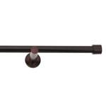 Gardinenstange Newport (1-läufig) Stahl - Bronze - Breite: 120 cm