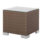 Table d'appoint Rattanesco Puca Poly rotin / Verre - Marron