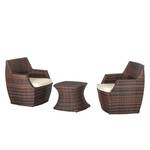 Balkongruppe Paradise Lounge (3-teilig) Polyrattan - Braun