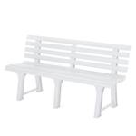 Banc de jardin Bregenz Matériau synthétique - Blanc