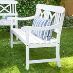 Banc de jardin Eternal Acacia massif - Blanc - Largeur : 158 cm