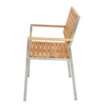 Gartenbank TEAKLINE Teak massiv / Edelstahl - Breite: 114 cm