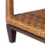 Gartencouchtisch Cassale Polyrattan Hellbraun/Klarglas