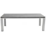 Table de jardin Nevis Fibres synthétiques / Aluminium - Gris clair