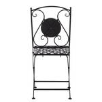 Chaise de jardin pliante Aurelia Métal / Céramique - Noir / Beige / Marron