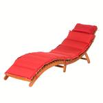Chaise longue Ipanema (2 éléments) Avec repose-pieds - Eucalyptus massif / Textile