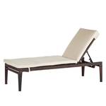 Gartenliege Paradise Lounge III Polyrattan/Textil - Braun/Beige