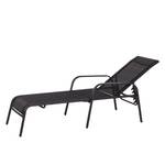 Chaise longue Linu II Textilène / Aluminium - Noir