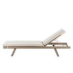 Gartenliege Rattanesco Puca Polyrattan/Webstoff Beige