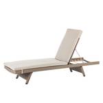 Chaise longue Rattanesco Puca Poly rotin / Tissu - Beige