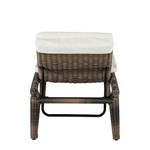 Gartenliege Royal Comfort Polyrattan/Textil - Braun/Beige