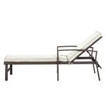 Chaise longue Sumatra Moon V Blanc laine / Rouge