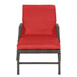 Chaise longue Sumatra Moon V Blanc laine / Rouge