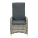 Chaise de jardin Monza Comfort Polyrotin / Tissu - Marron / Gris