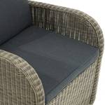 Chaise de jardin Monza Comfort Polyrotin / Tissu - Marron / Gris