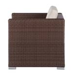 Fauteuil de jardin Rattanesco Puca Polyrotin / Tissu - Marron / Beige