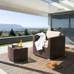 Gartensessel Rattanesco Puca Polyrattan / Textil - Braun / Beige