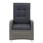 Chaise de jardin Rocking Polyrotin / Tissu - Marron gris / Anthracite