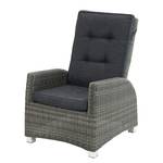 Chaise de jardin Rocking Polyrotin / Tissu - Marron gris / Anthracite