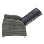 Chaise de jardin Rocking Polyrotin / Tissu - Marron gris / Anthracite