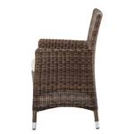 Gartenstuhl Sunremo (2er-Set) Polyrattan Braun/Beige